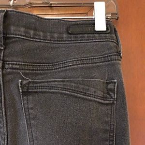 LIGHTLY WORN, DISTRESSED, EXPRESS JEANS